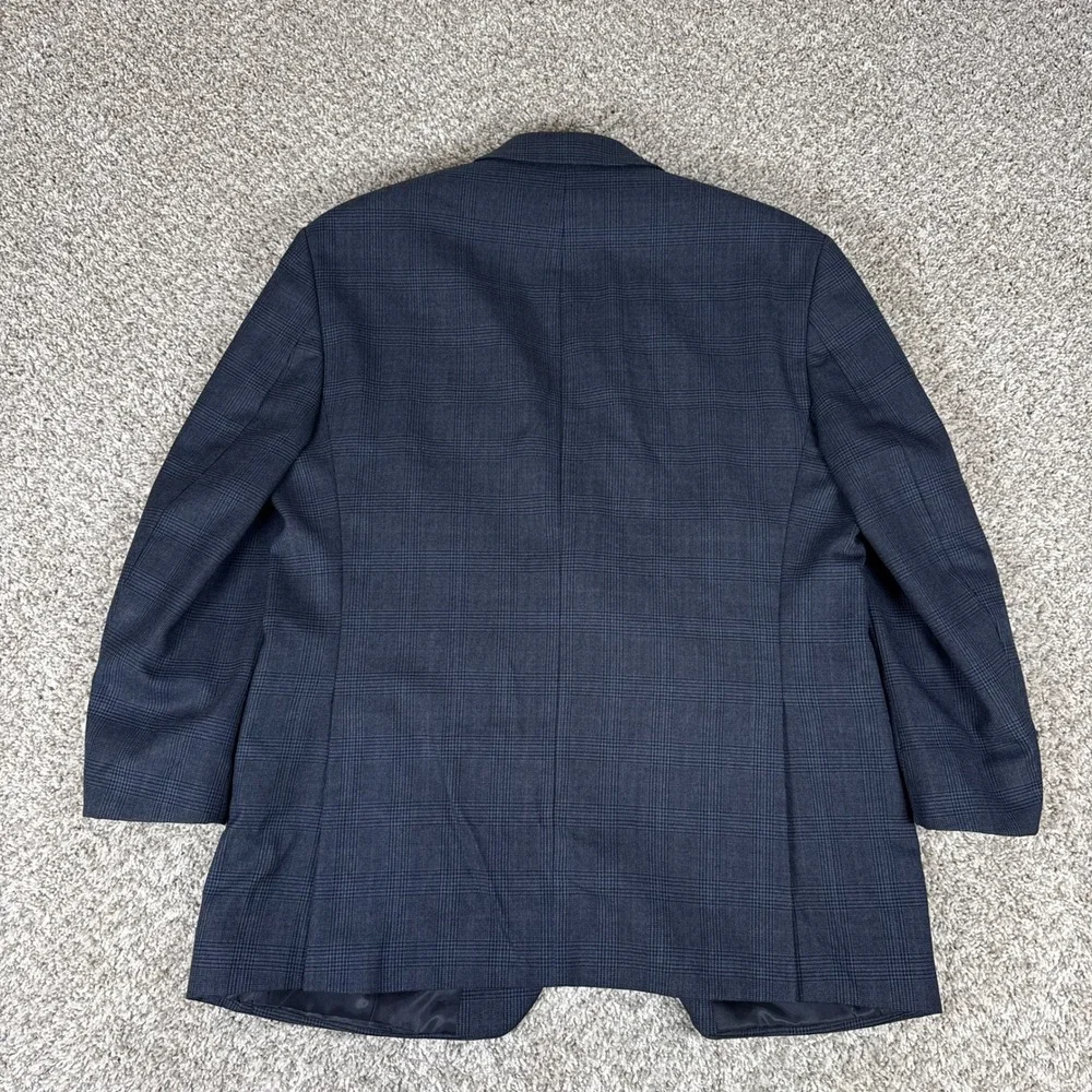 Lauren Ralph Lauren Blazer Mens 44R Blue Plaid Wool 2 Button Professional Preppy